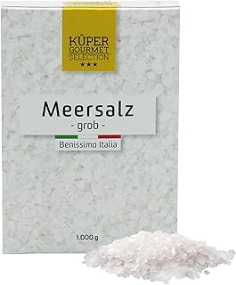 Küper Selection Meersalz - 1000g grobes Salz zum Würzen und Verfeinern - ohne Zusätze oder chemische Nachbehandlung