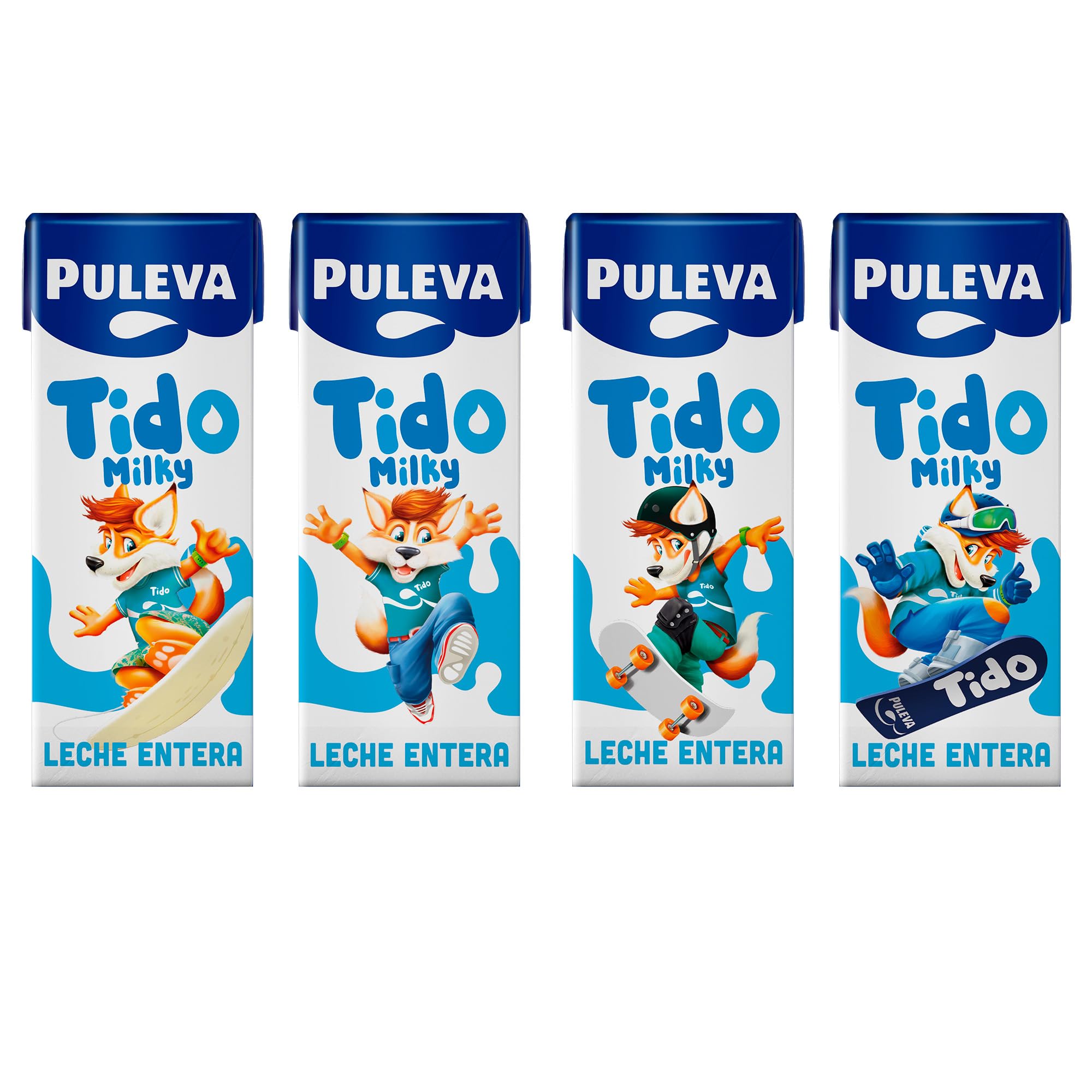 Puleva Tido Milky Leche Entera Enriquecida con Vitaminas A y D Fuente de Calcio y Proteínas Pack 6x200ml