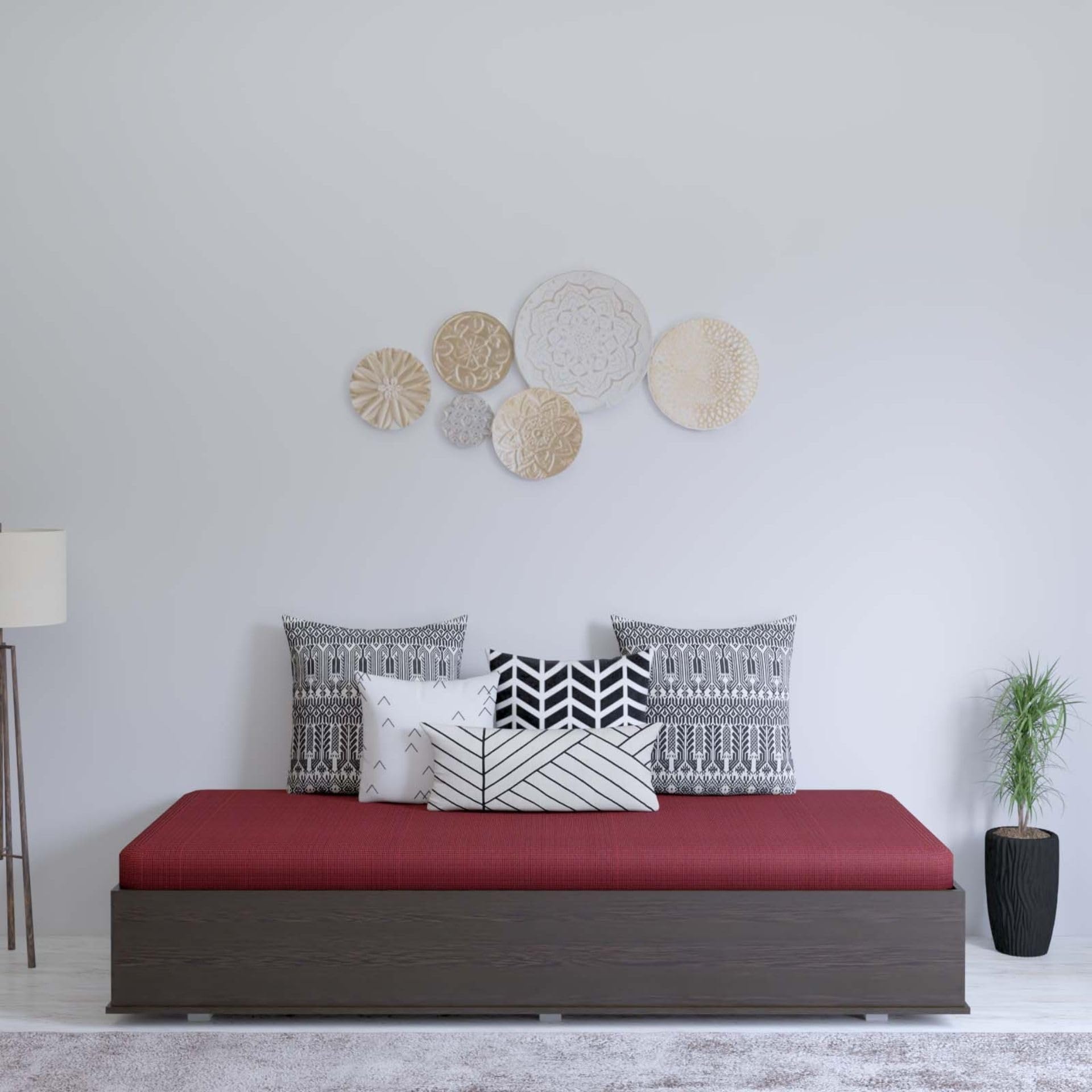 NEUDOT Unique Diwan Bed with Stoarge | Engineered Wood | Bedroom | Living Room | Sturdy & Space-Saving Design | 12 Months Warranty | Wenge Finish, Single
