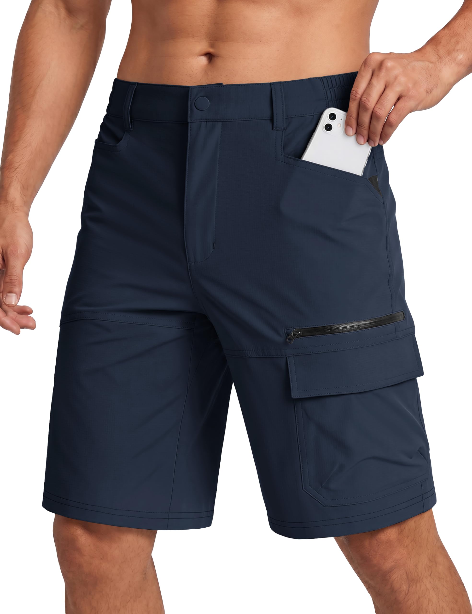 MAGCOMSEN Men's Hiking Cargo Shorts 9" Quick Dry Lightweight Summer Casual Shorts for Men Work Golf Outdoor 5 Pockets