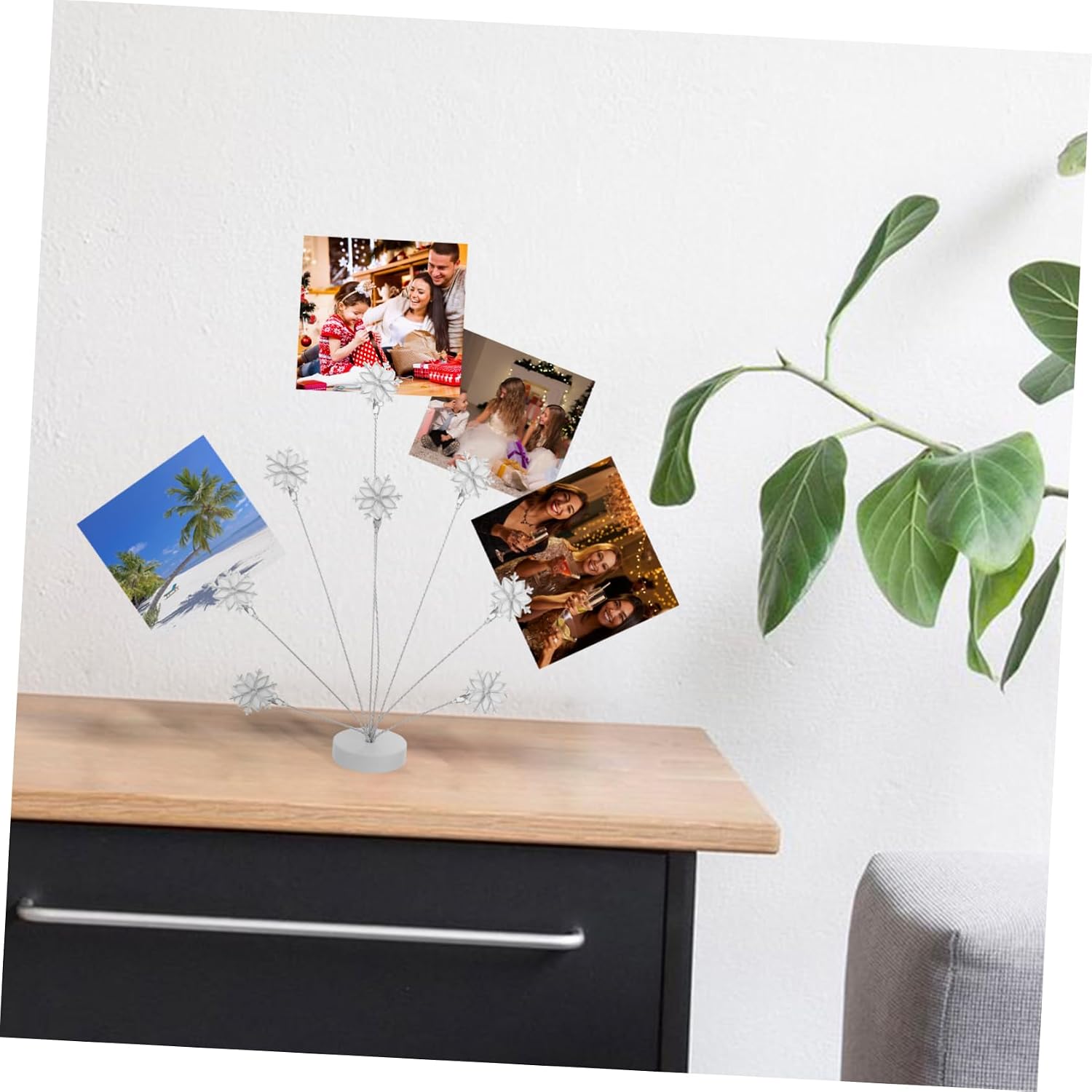 PRETYZOOM Branch Photo Clip Memo Clip Stand Desktop Picture Holder Tabletop Adornment Home Decor