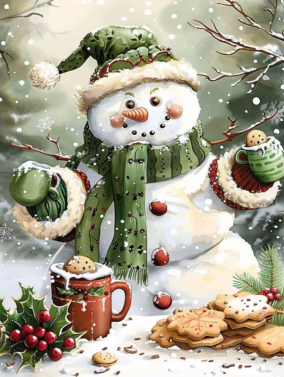 Painted Snowman Jigsaw Puzzle - 70 Piece Adult Puzzles โ image 1