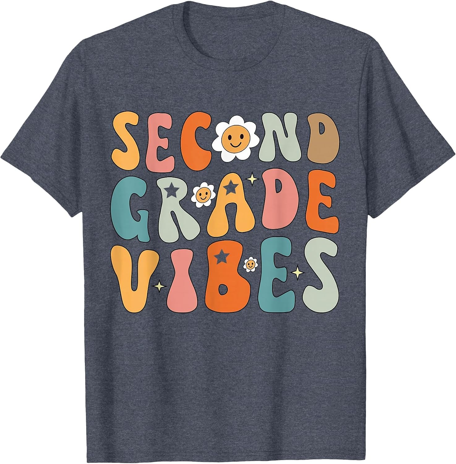 Second Grade Vibes, 2nd Grade Team Retro 1st Day of School T-Shirt image 3