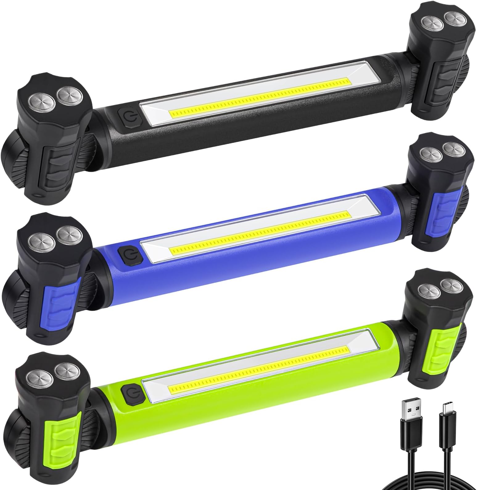 Work Light, 2500LM Bright LED Work Lights, 5200mAh Rechargeable