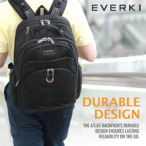 Miniatura 7 de Everki Atlas EKP121 mochila para laptop con compartimiento adaptable de 13 a 173 pulgadas diseño agradable para control fronterizo