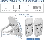 2pcs Alloy Mini Laptop Stand for Desk, Silver Computer Keyboard Stand, Self-Adhesive Invisible Computer Stand for Laptop