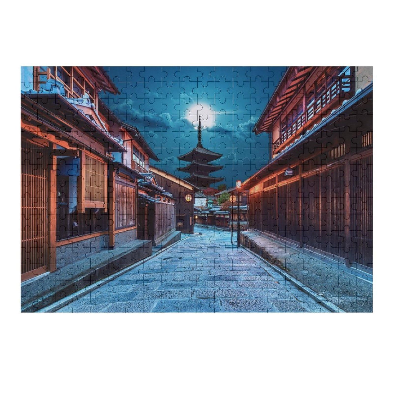 Adults Puzzles 1000pcs(38x26cm) Jigsaws Kyoto Japan City Pagoda Jigsaw Puzzle Relaxing Games Difficult Challenge Parent-child Interaction 1000pcs(38x26cm)