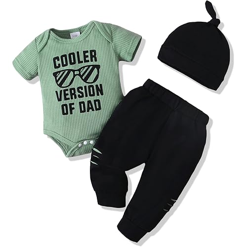 NZRVAWS Newborn Baby Boy Clothes Outfits Letter Prined Romper Pants Set Infant Baby Boy Clothing 0 3 6 9 12 18 Months