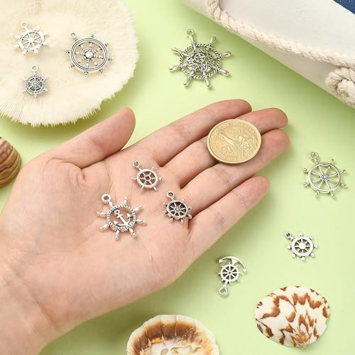 Miniatura 9 de LiQunSweet 100 piezas de 10 estilos de estilo antiguo para niños con temática de juego para bicicleta, caballo mecedor, globos, robot, dijes para