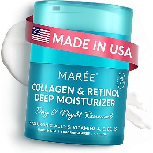 MAREE Face Moisturizer Retinol Cream for Face – Daily Wrinkle Cream for Women – Anti-Aging Face Cream – Facial Moisturizer with Collagen – Crema Hidratante Para la Cara for Skin Tightening