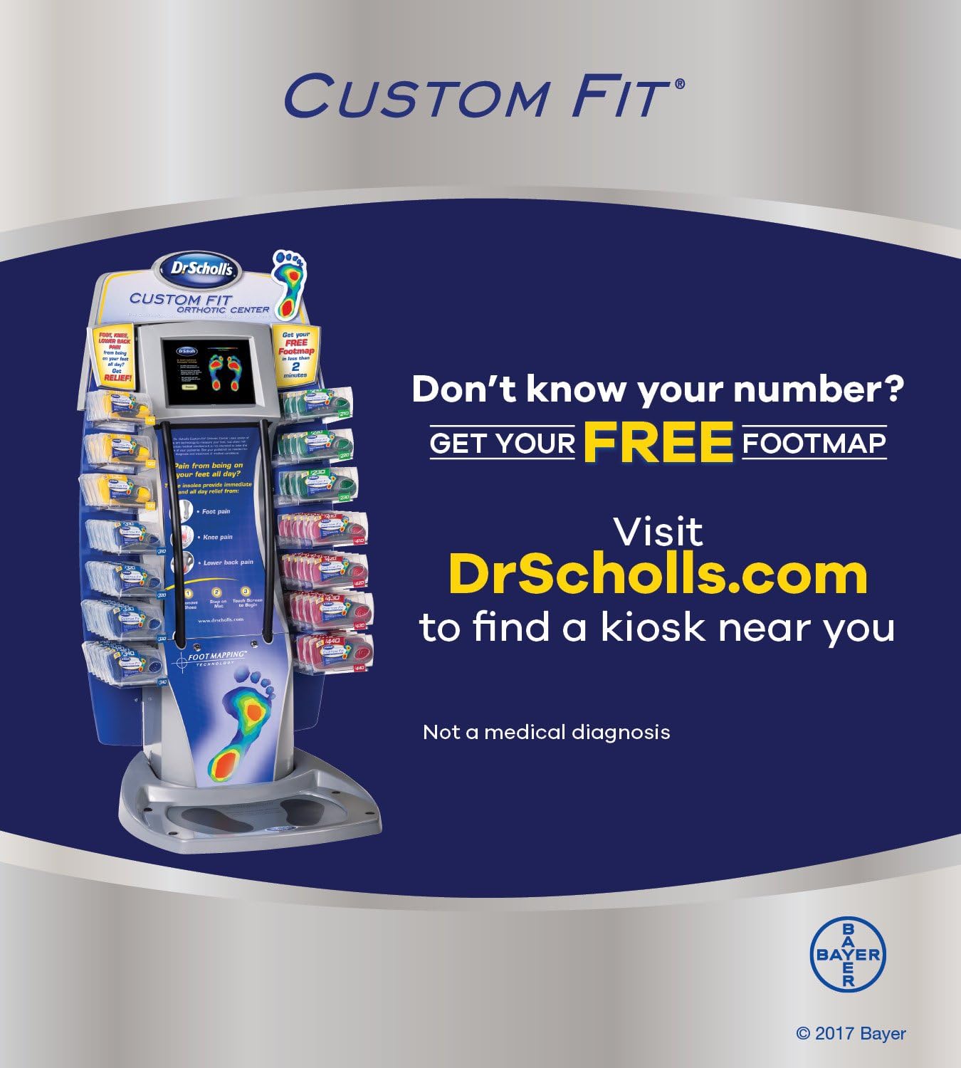 Scholls Kiosk Near Scholls Foot Machine Custom FiT® Pain Relief