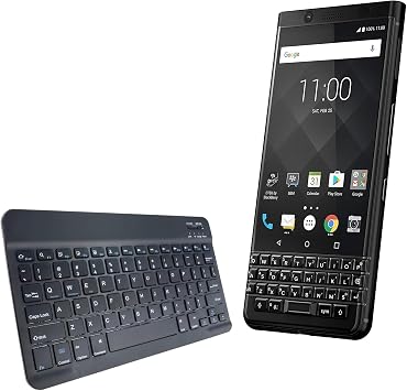 BoxWave Keyboard Compatible with BlackBerry Keyone - SlimKeys Bluetooth Keyboard, Portable Thin with Chiclet-Style Keys - Jet Black
