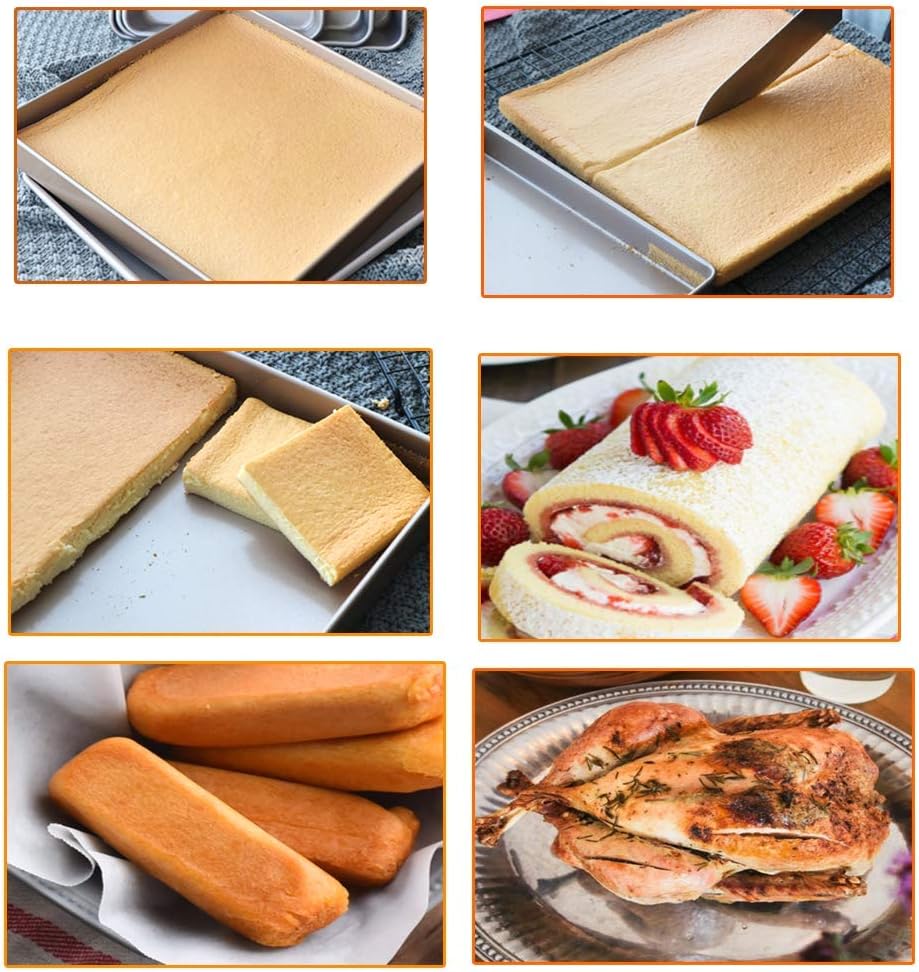 11x11 Inch Carbon Steel Nonstick Square Baking Pan with Liner