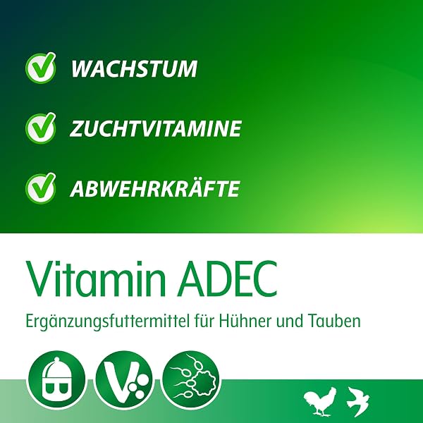 roehn Fried Vitamina adec Vitamina Concentrato (100 ML) per polli, Bovino, Maiale & Pollame, Liquido complemento mangime per Crescita & Deposizione Potenza - 3