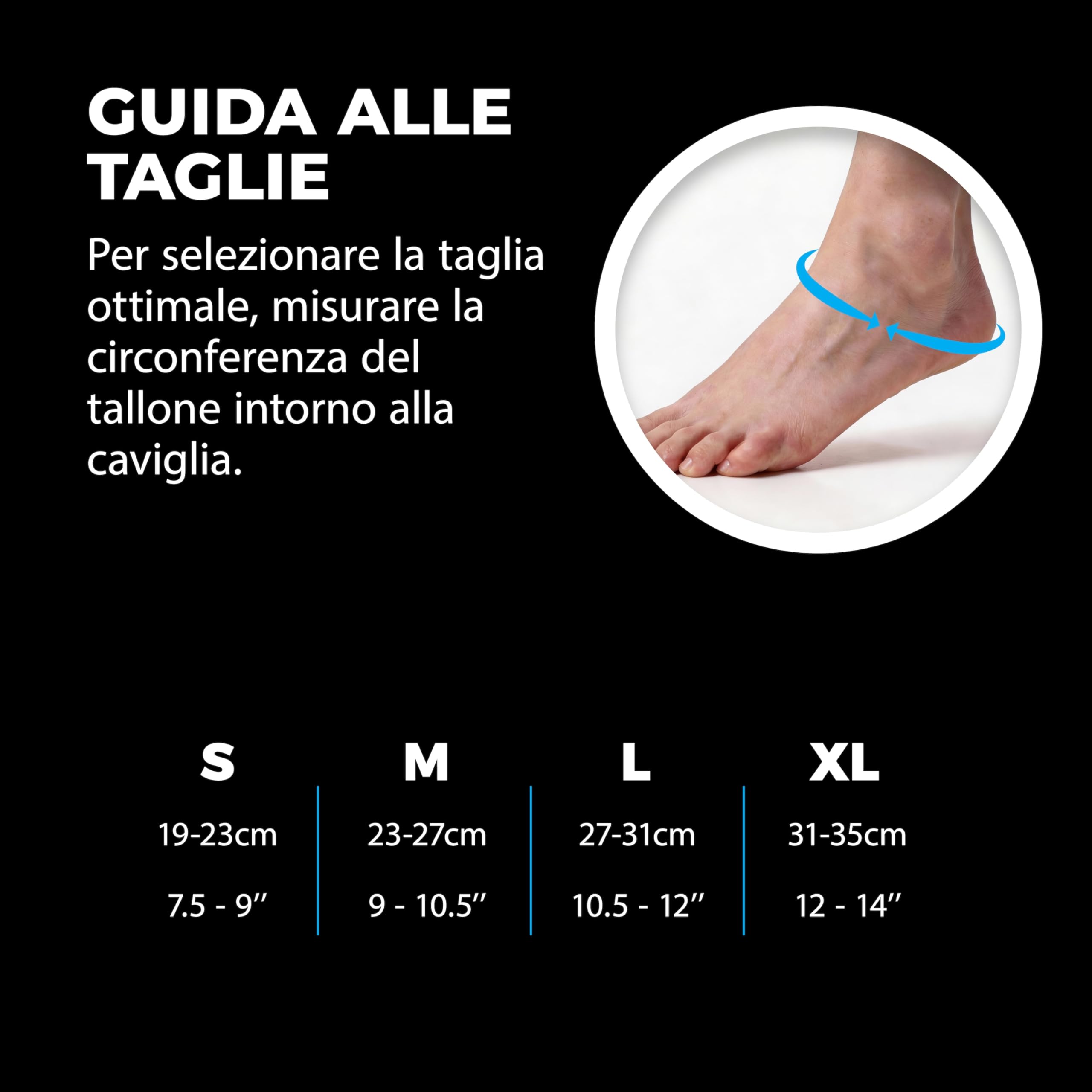 VITTO Cavigliera Ortopedica - Cavigliera Sportiva Per Danni Ai Legamenti, Caviglie Deboli, Tendinite Di Achille e Artrite (Manica, M)