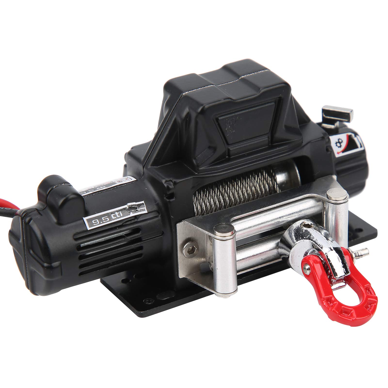 RC Crawler Winch Kit, RC Winch Fernbedienung RC Zubehör Kompatibel für CC01 SCX10 / D90 TF2 1/10 RC Axial Car(schwarz)