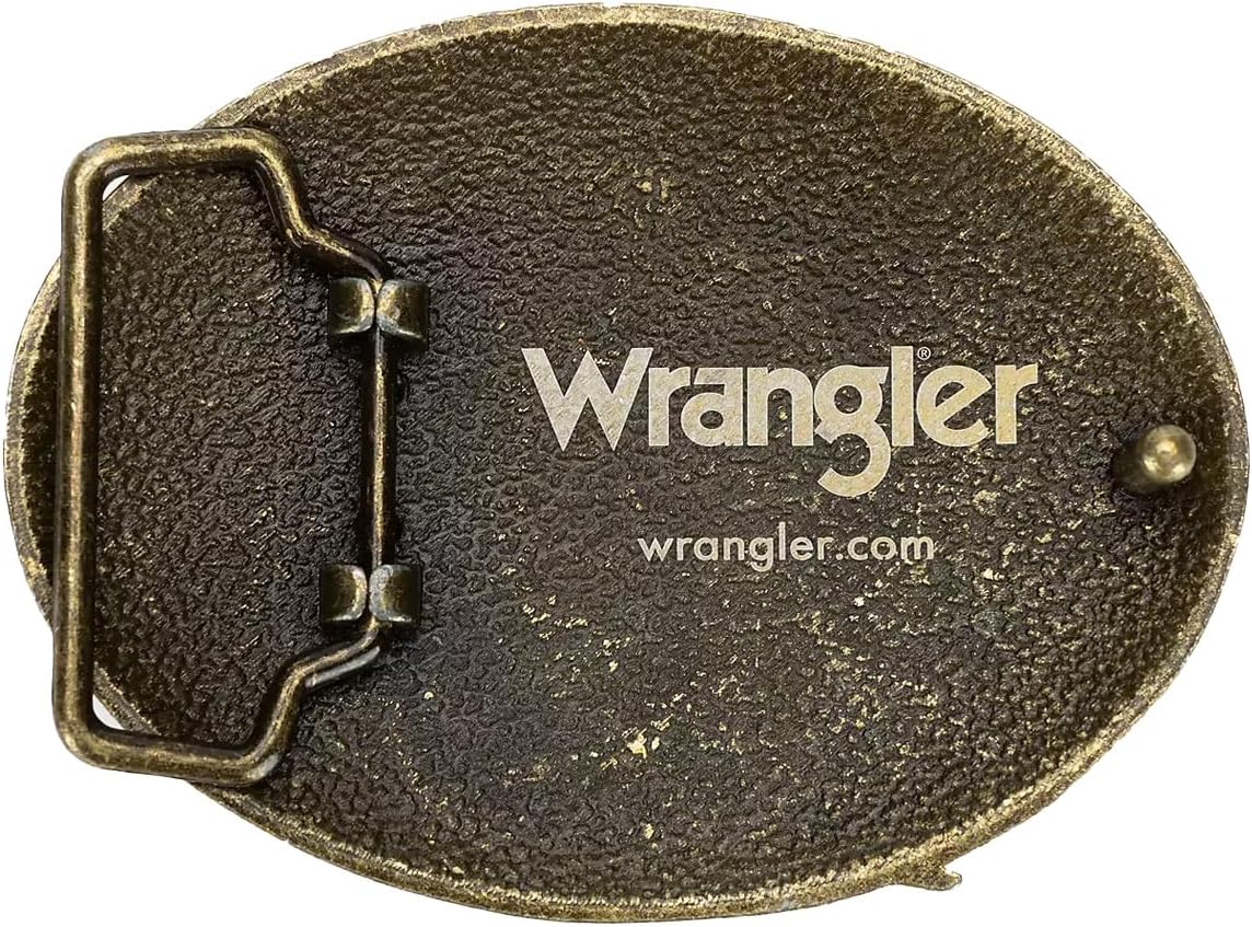 Wrangler Men's Western Style Americana Plaque Belt Buckle