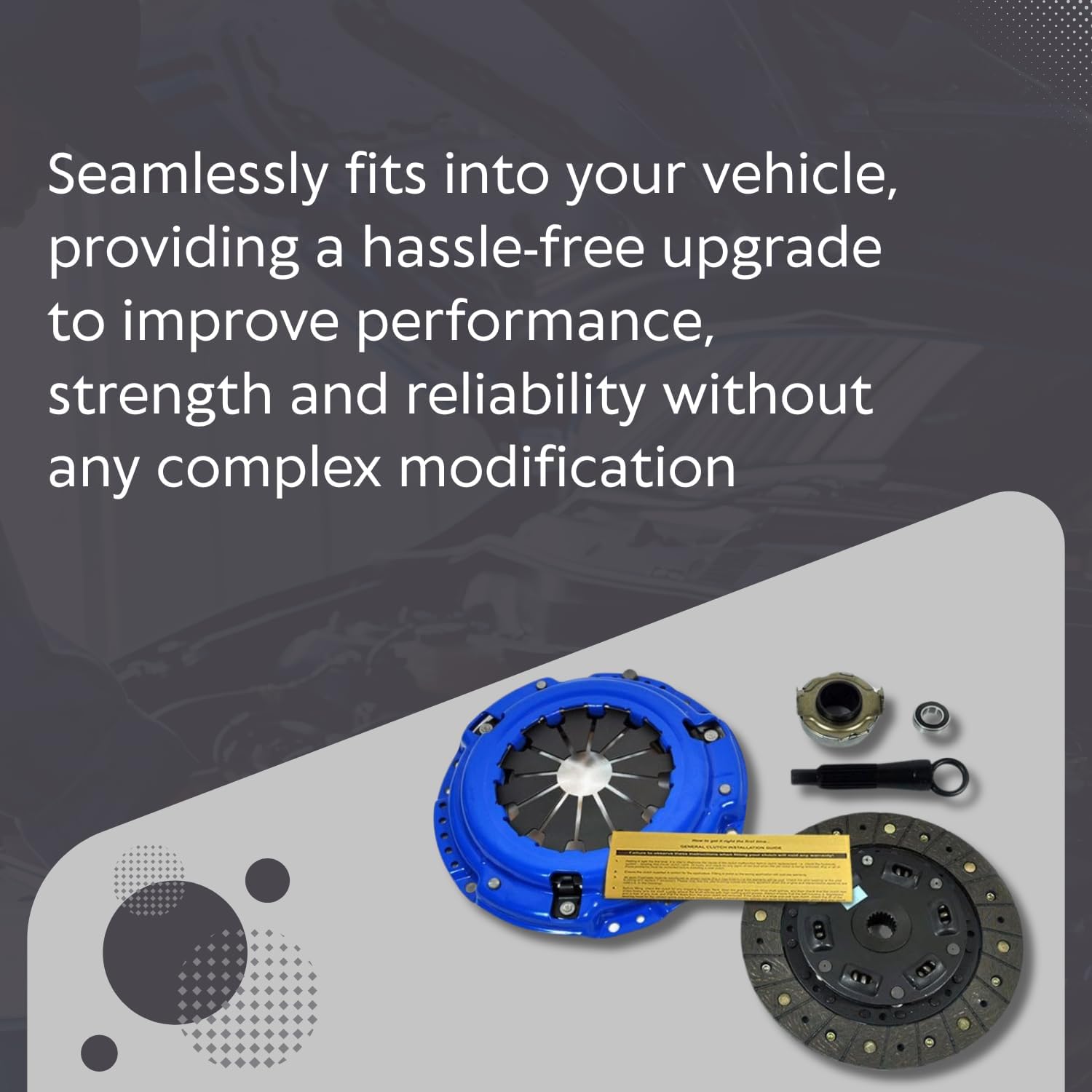 EFT Stage 2 Clutch Kit For 2001-2005 Honda Civic DX EX GX HX LX 1.7L SOHC D17 - Carbonized Friction Material For Enhanced Performance & Durability - Heavy Duty Sprung Centre - 12 Month Brand Warranty