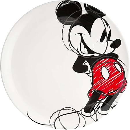 Zak Designs Mickey & Minnie Melamine Plates, Disney Mickey Mouse