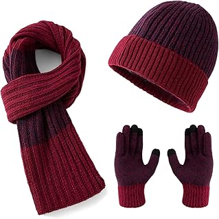 Gorro de lã e luvas térmicas