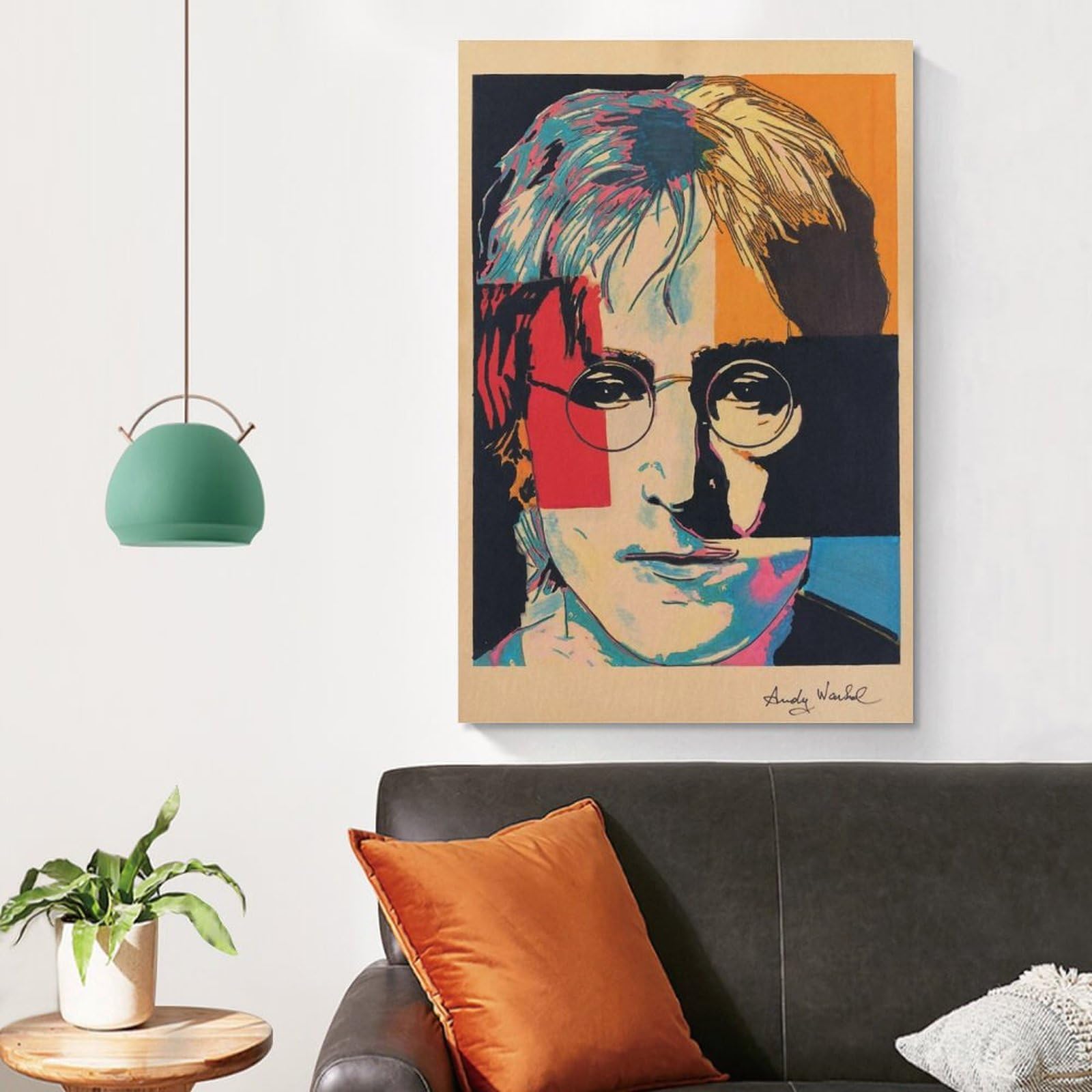 Amazon.co.jp: 画家 芸術家アンディ・ウォーホル ウシ版画ジョン