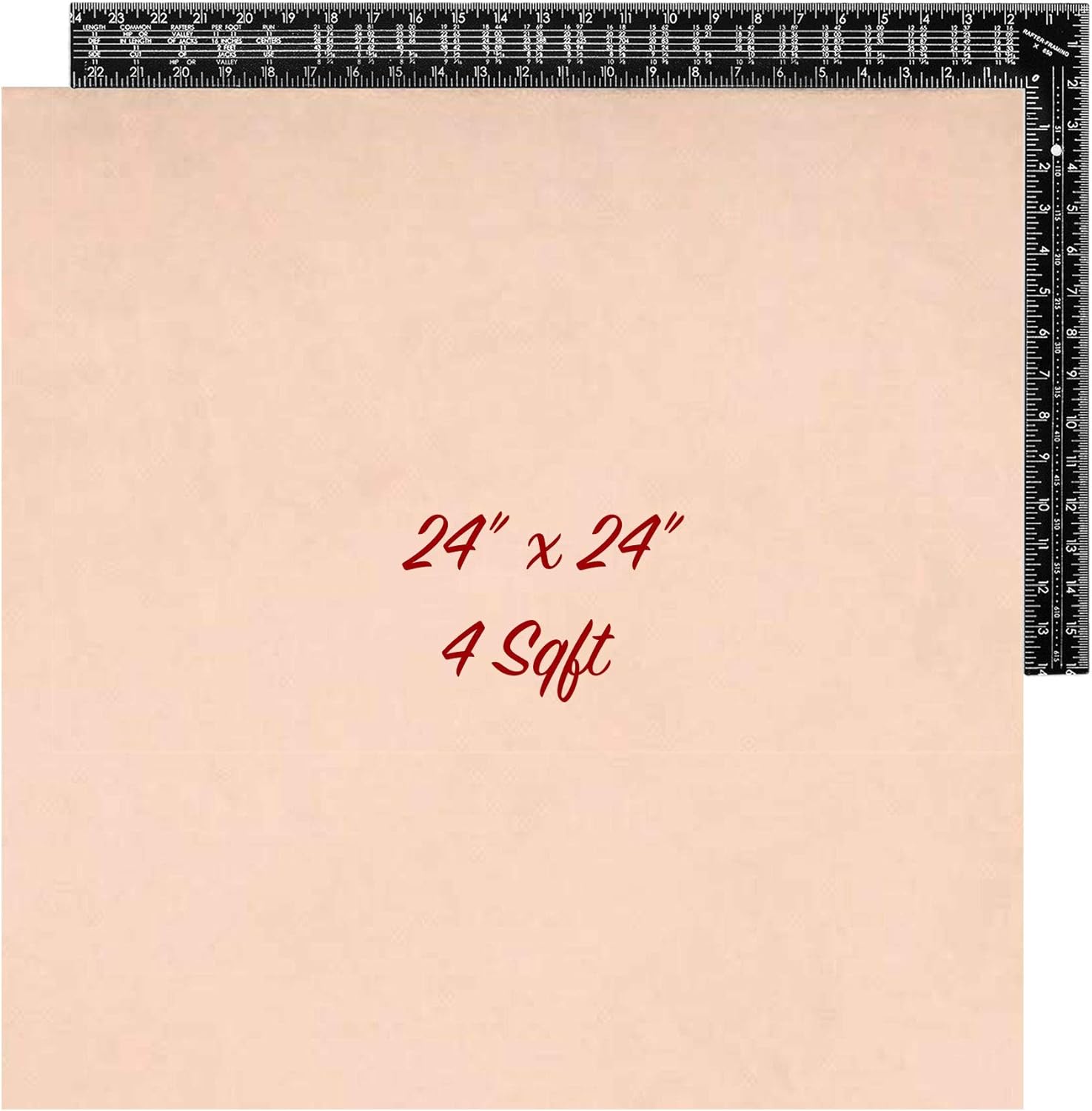 Hand & Leather Craft Veg Tan Tooling Leather Hide 5/6 oz – Full Grain Vegetable Tanned Cowhide for Carving, Tooling & Leather Crafts, A Grade Leather Working Material, 24"x24"