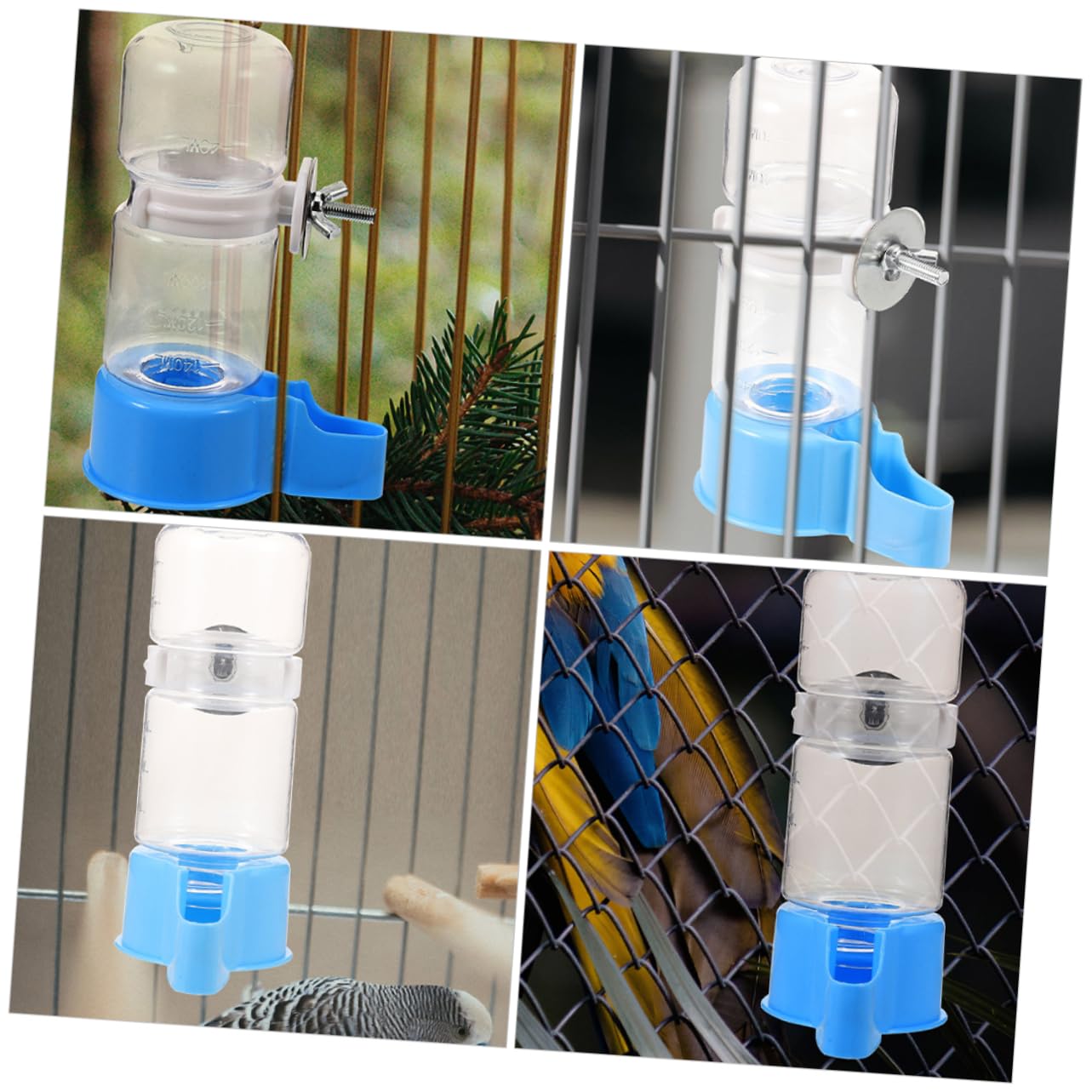 Yardwe 8pezzi Dispenser Per Uccelli Abbeveratoio Per Pappagalli Accessori Per Uccelli Design Pratico e Facile Da Usare Riutilizzabile e Resistente