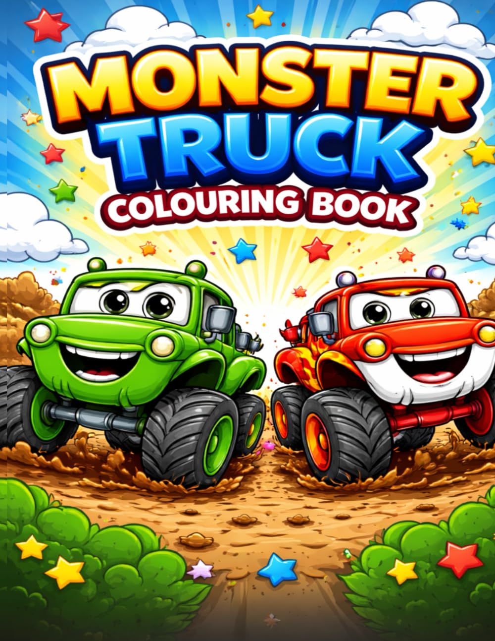 Monster Truck Madness: Colouring Adventures for children ages 2-8