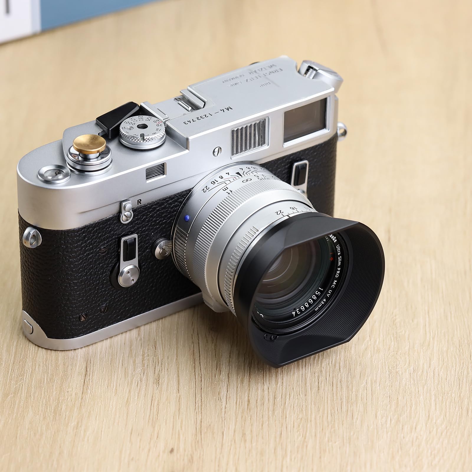 Haoge LH-ZV02MB Paraluce quadrato in metallo per Voigtlander Nokton 35mm f/1.4 II, 40mm f1.4,50mm f1.5 II 28mm f1.5 VM Mount,Carl Zeiss Biogon T* 35mm f2 ZM, 2.8/35 35mm f2.8 ZM, 50mm f2.8 ZM, 50mm f2