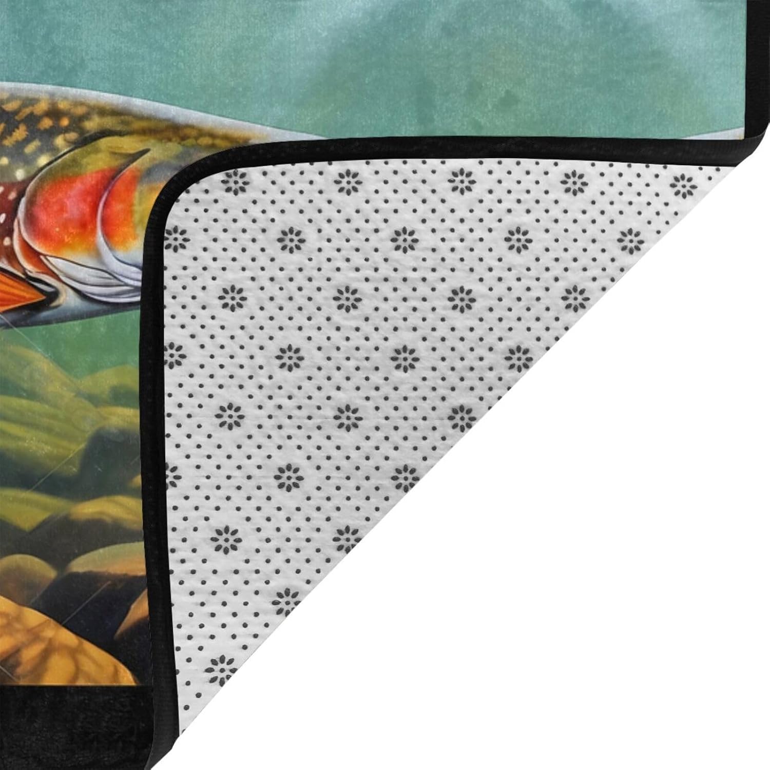 Brook Trout Fly Fishing Print Area Carpet Non-Slip Rugs Carpet Forliving Room Bedroom