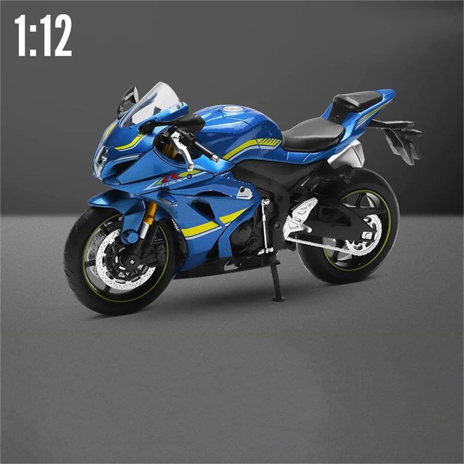 Collection Motorcycle Model 1/12 Diecasts Portable Racing Finger Motobike Simulation Collection Toys for Suzuki GSX R1000 R 1000(Blue)