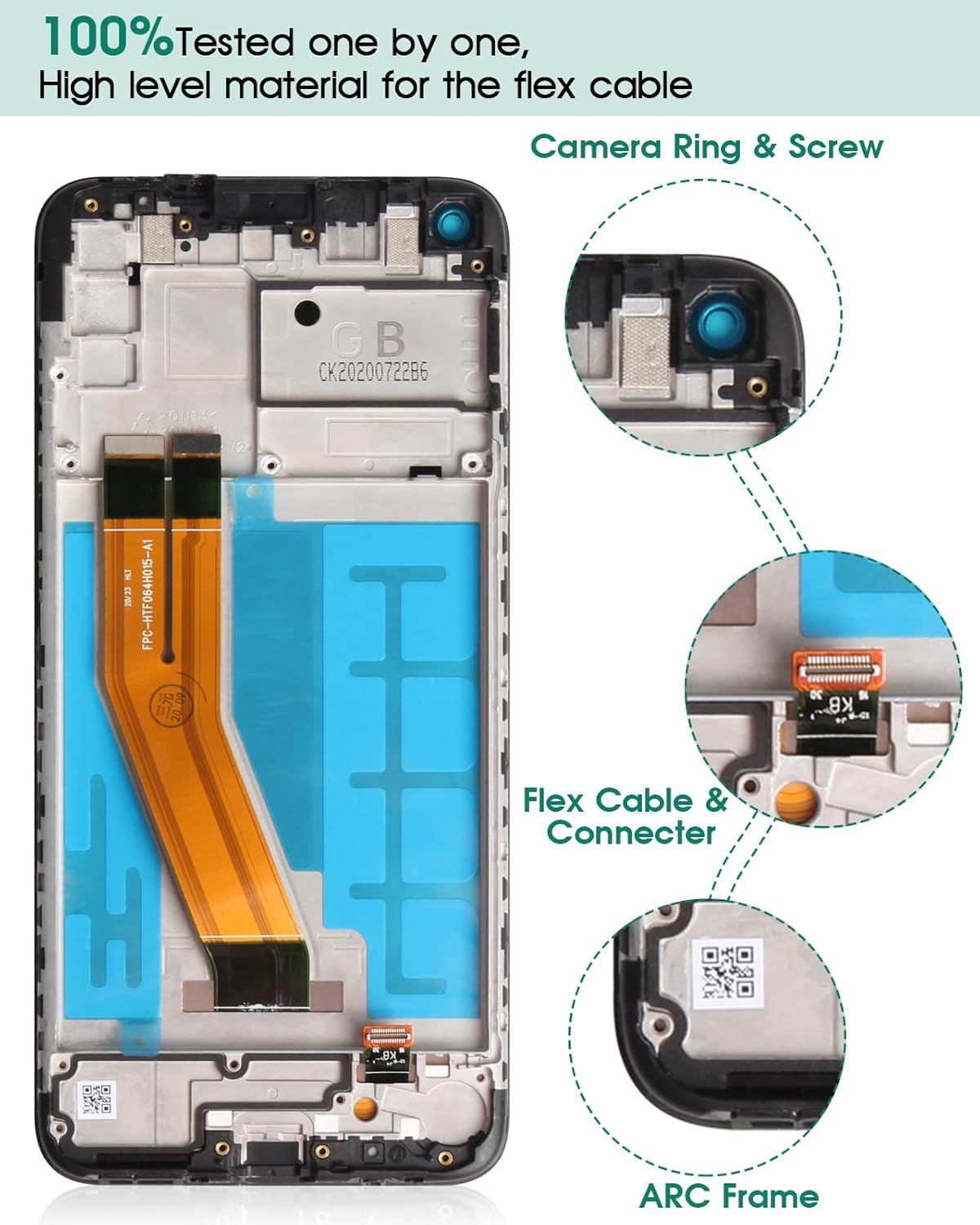 for Samsung Galaxy A11 LCD Screen Replacement A115 LCD Display SM-A115F/DS Touch Digitizer Compatible with SM-A115F SM-A115M SM-A115M/DS with Frame Assembly Repair Parts Kits(Not Fit A115A,A115U)