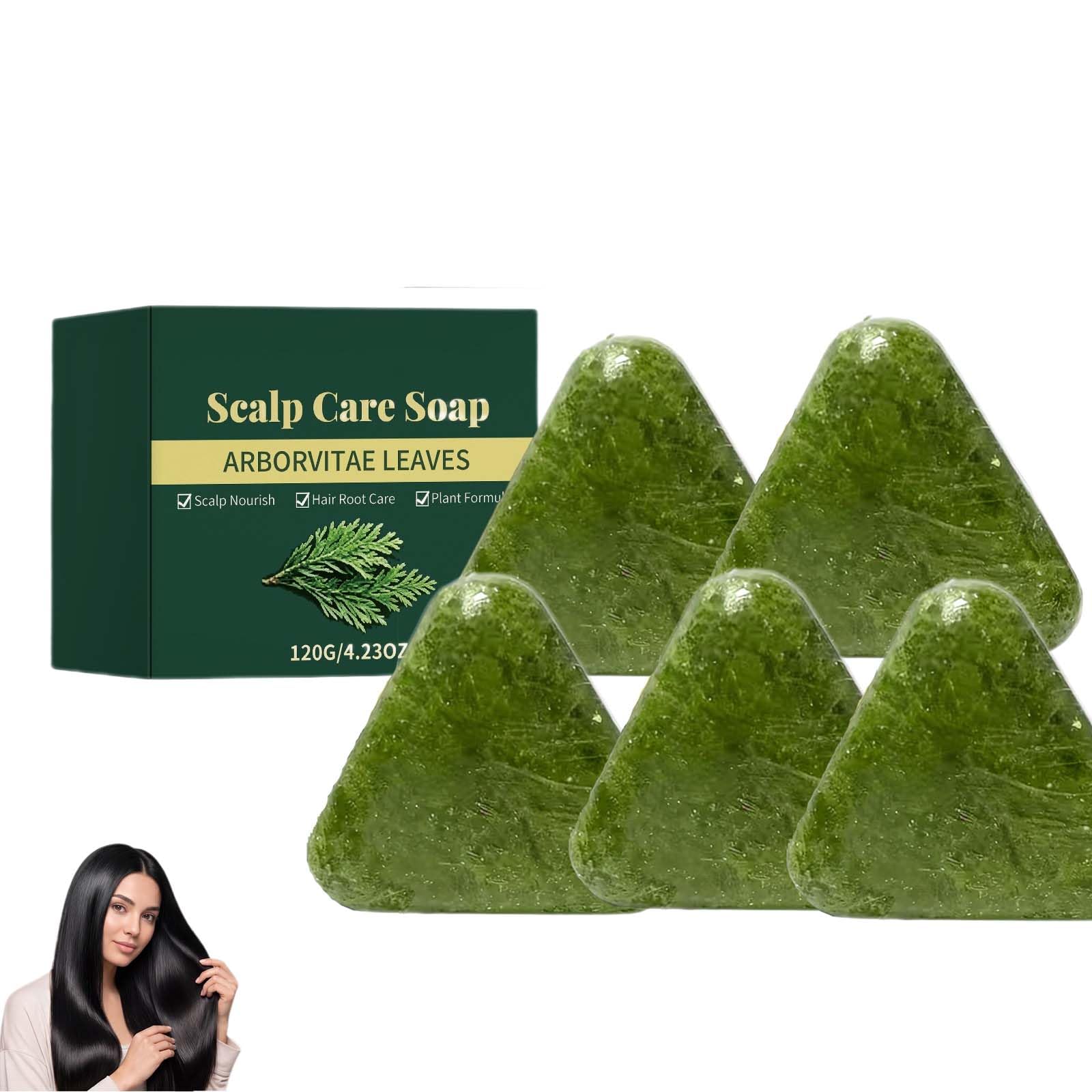 Shampoo Seife Bar, Triangle Solid Shampoo zu helfen.120ML (5PCS) | Festes Shampoobar auf Pflanzenbasis verbessert Kräuselung im Haar, Haarwachstum stärkt das feste Shampoo für Frauen Männer.