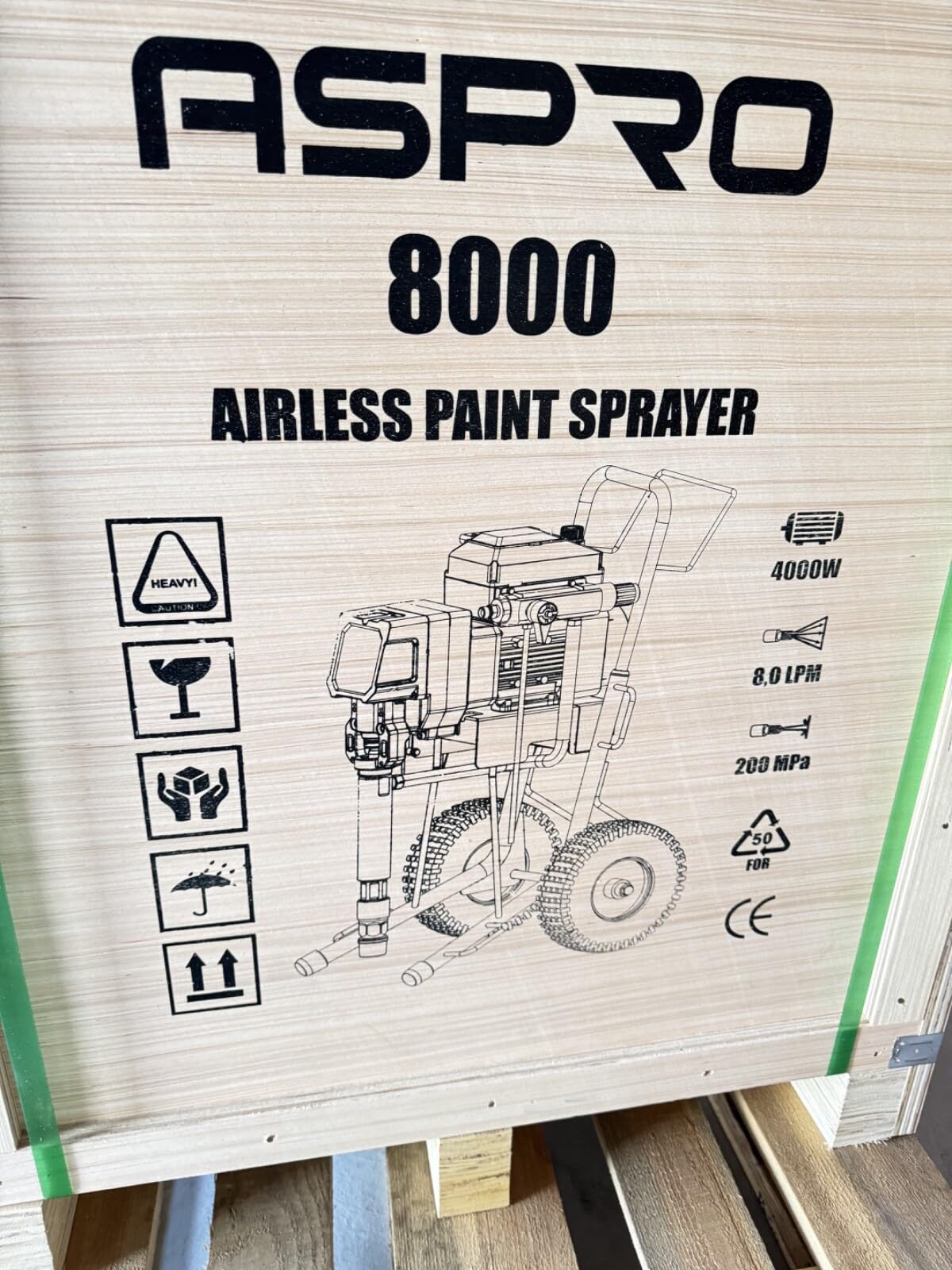Airless Spritzgerät für Farbe und Spachtel ASPRO 8000 - Spachtelmaschine 8 l/min