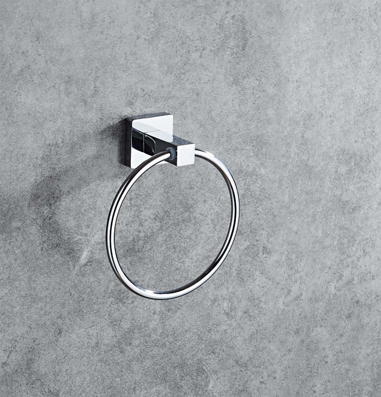 Betadistor Toilet Roll Holders and Towel Ring Wall Mounted, Chrome Bathroom Accessories Toilet Paper Holder - Image 2