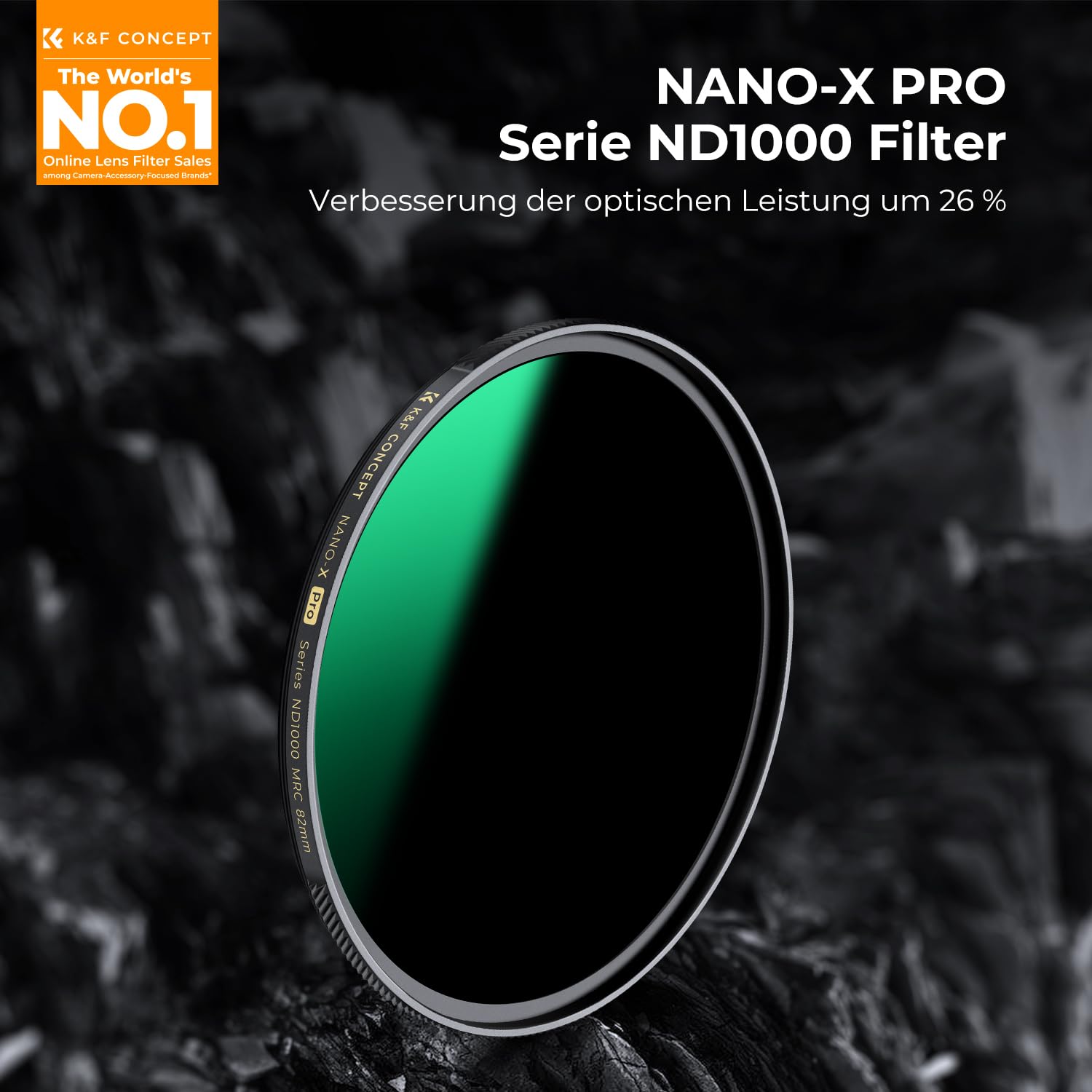 K&F CONCEPT ND1000 Filter 67mm Graufilter (10 Blendenstufen) | Messingrahmen, ultradünn,0,15% Reflektivität, Multi-Beschichtung,Flaggschiff-XPRO Serie
