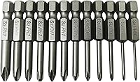 Vista 1 de Phillips Cross Screwdriver Bits, 12Pcs 1/4 Hex Shank Magnetic Cross Phillips Screw Head Screwdriver Bits Electric Screwdriver Set Power Tools 2