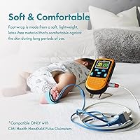 Vista 4 de CMI Health SpO2 Sensor for Infants - Compatible ONLY with CMI Health Handheld Pulse Oximeters - Overnight Monitoring - Soft & Comfortable