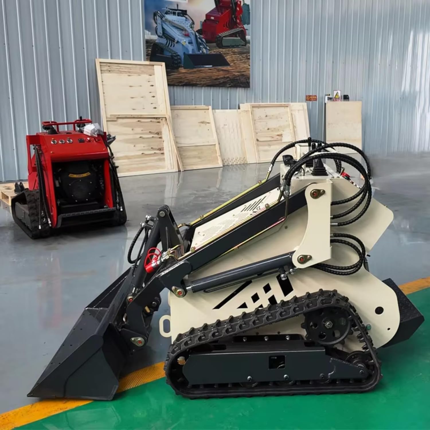 Multi-Functional Skid Steer Loader with Auxiliary Hydraulics for Digging Loading Land Clearing Flow Powerful Crawler Loader