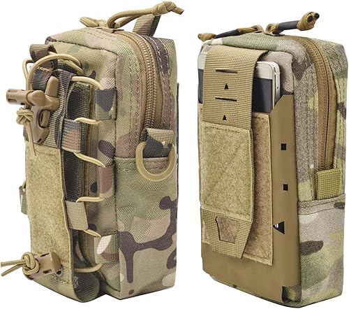 Bolsa táctica multiusos EDC Molle para la cintura, bolsa de cintura para teléfono celular, funda para teléfono celular, funda para camping,