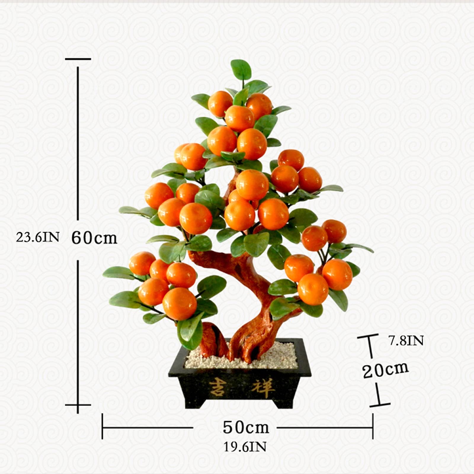 Sztuczne Bonsai Blat Drzewo Bonsai Jadeit Pomarańczowe Drzewo Artificia Jadeit Bonsai Kreatywne Wysokiej klasy Pomarańczowe Ozdoby Drzewa Do Domowego Biura Wystrój Domowego Biura