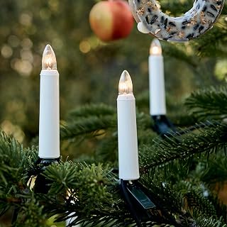 hellum Lichterkette Christbaum außen mit 20 Kerzen und teilbarem Stecker