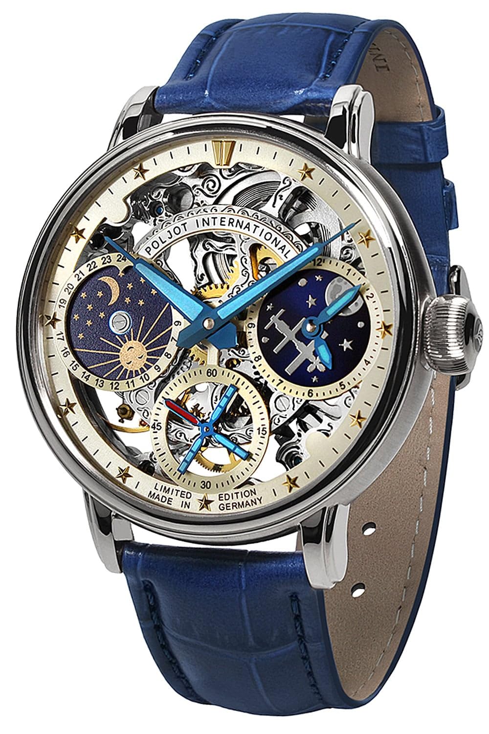 Poljot-International Herrenuhr Handaufzug Orbita Blau 9931.2940566