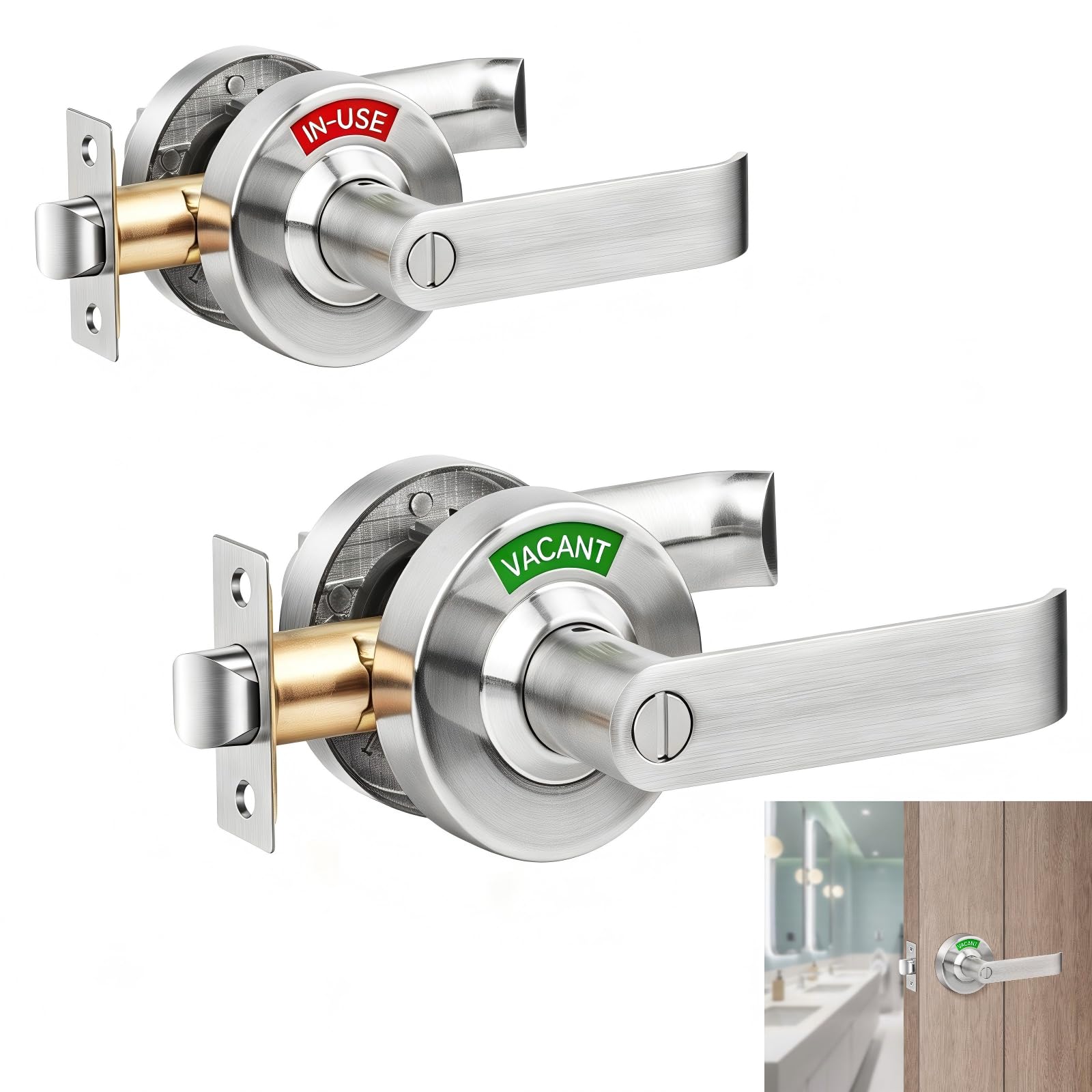 Feeloco Vacant Occupied Bathroom Door Lock