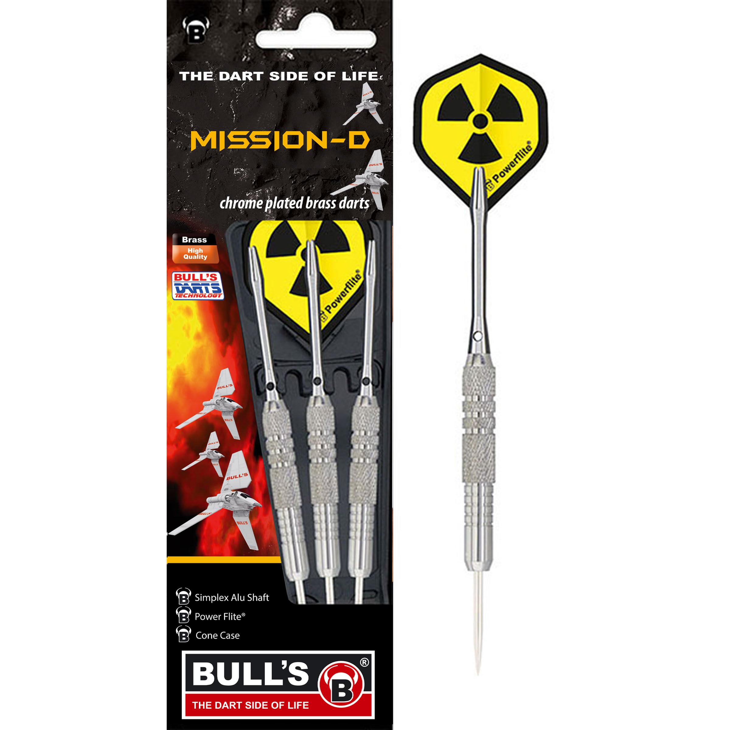 Bulls Mission Stahl-Dart mit Chrom-Beschichtung – 12431