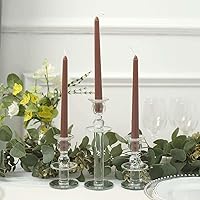 Vista 12 de Efavormart Paquete de 5 Velas cónicas negras premium sin aroma de 9" con mecha acanalada, velas altas de cera para cena