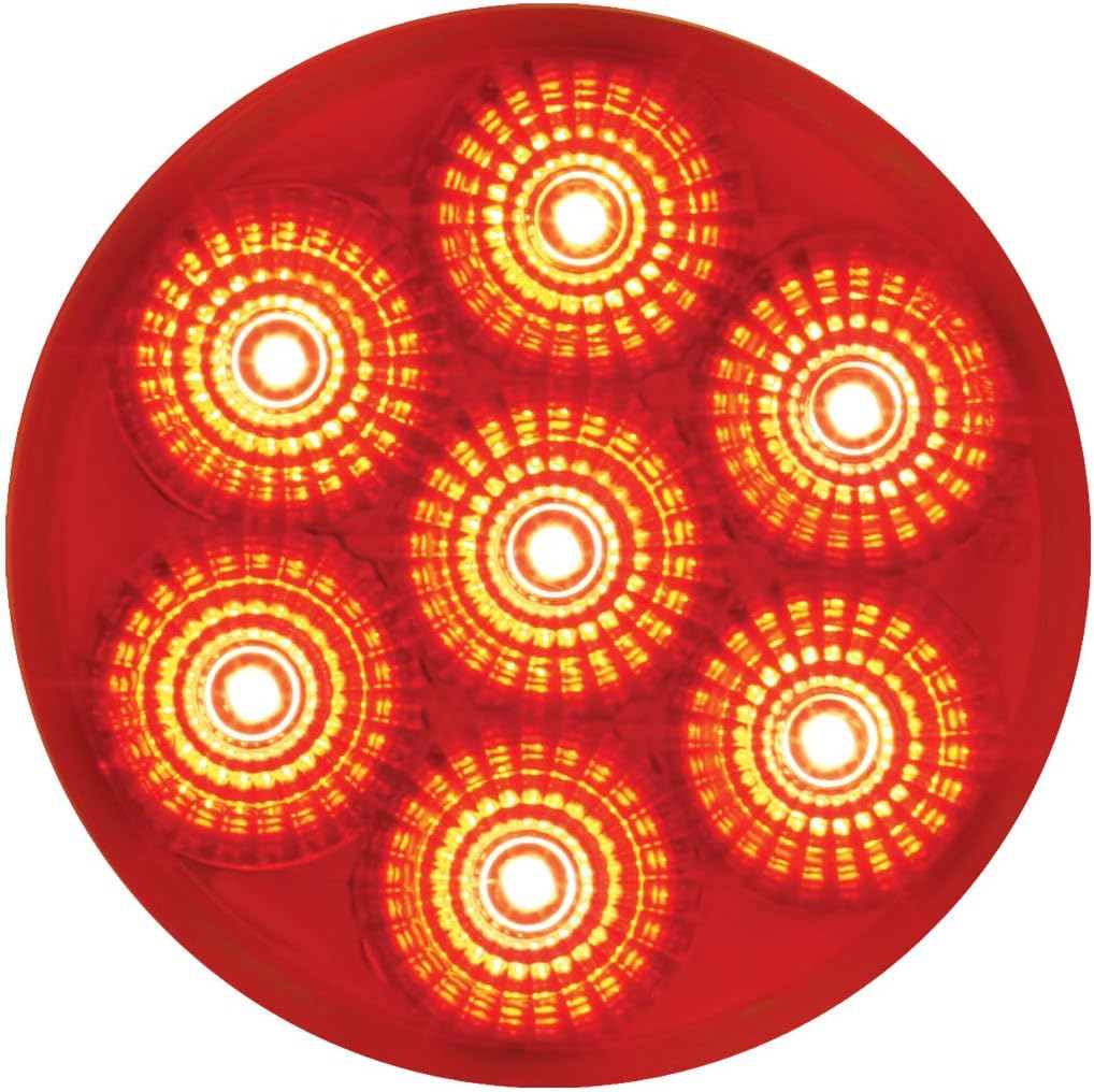 GG Grand General 76627 Red/Red Light (2" Low Profile Spyder 7 LED Dual/3Wires)