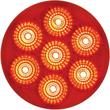 GG Grand General 76627 Red/Red Light 2" Low Profile Spyder 7 LED Dual/3Wires