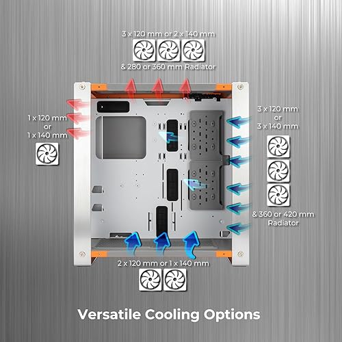 Miniatura 5 de InWin Dubili - Chasis para juegos de torre completa (serie iBuildiShare) con ventilador ARGB preinstalado x 4 (gris titanio)