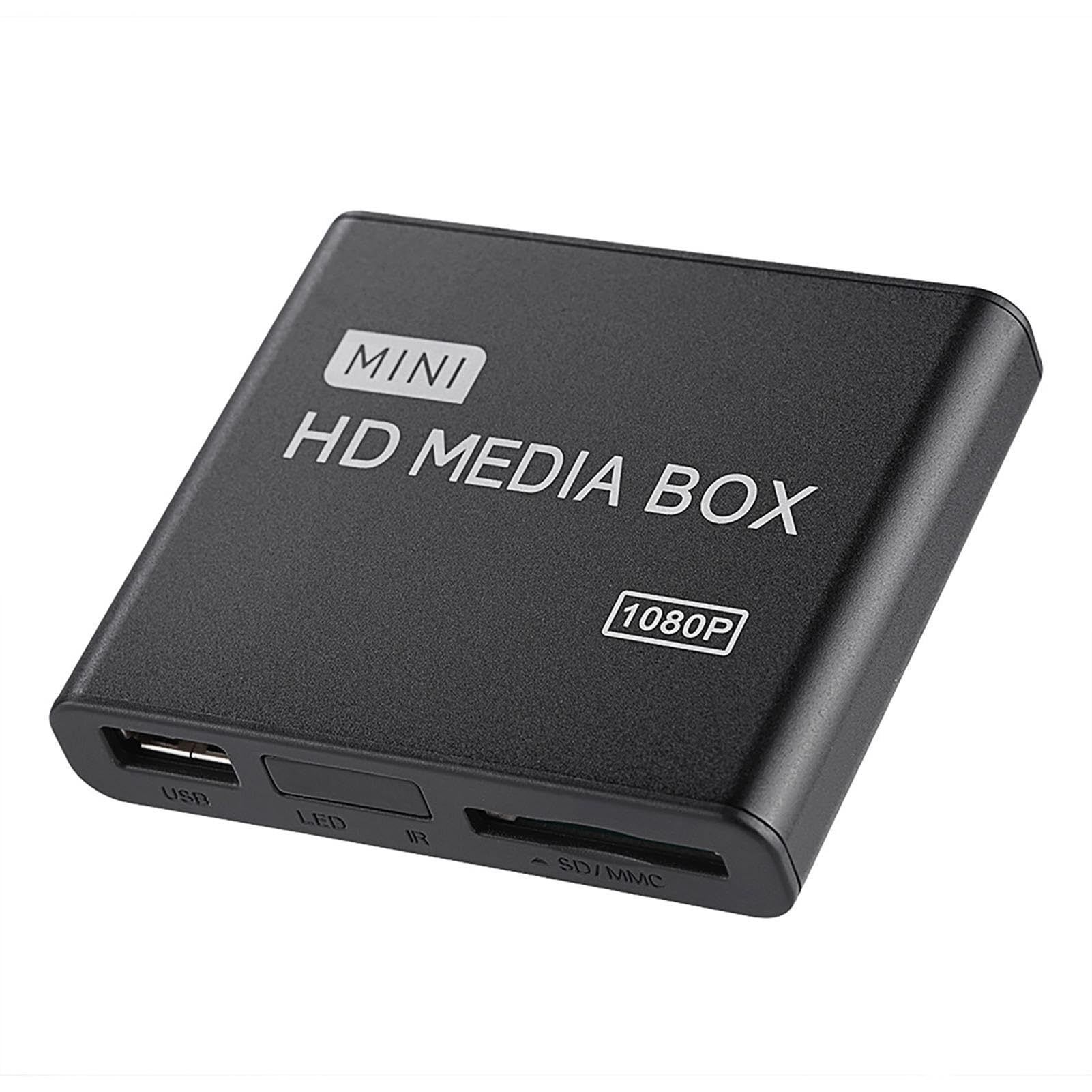 Box Lettore Multimediale HD, Mini Lettore Multimediale Digitale Full HD 1080P, Supporto unità USB, Disco Rigido Mobile, Scheda di Memoria, Lettori Multimediali in Streaming